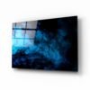 Blauwe Rook Abstract Glasschilderij