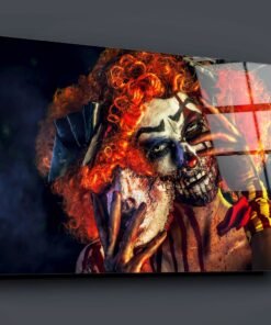 Enge Clown Glasschilderij - Afbeelding 3