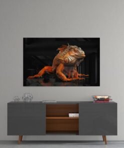 Komodovaraan Glasschilderij