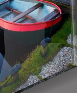 Alternative view of Boten op Het Meer Glasschilderij