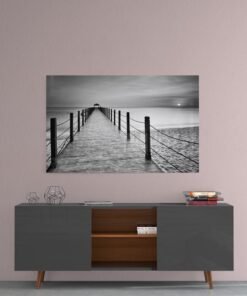 Houten Pier Glasschilderij