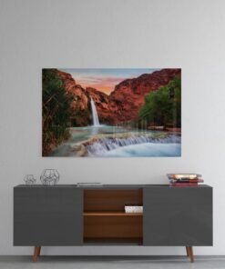 Waterval Glasschilderij