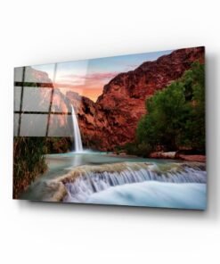 Waterval Glasschilderij