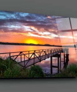 Alternative view of Glasschilderij Zonsondergang