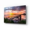Zonsondergang Glasschilderij