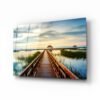 Houten pier Glasschilderij