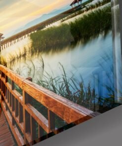 Alternative view of Houten pier Natuur Glasschilderij