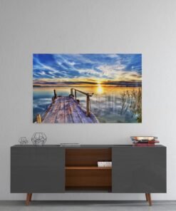 Houten Pier Glasschilderij