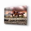Paarden Glasschilderij