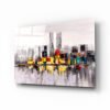 Abstract Stad Glasschilderij