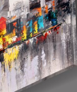 Alternative view of Abstract Stad Glasschilderij