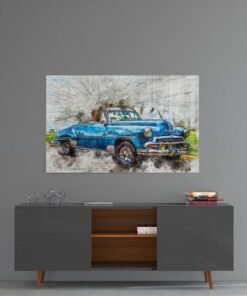 Oldtimer Glasschilderij