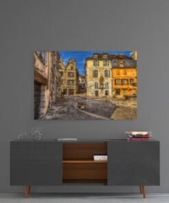 Historische Huizen Glasschilderij