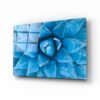 Bloem Blauw Glasschilderij