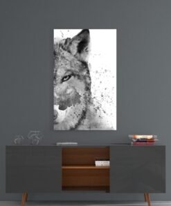 Wolf Glasschilderij