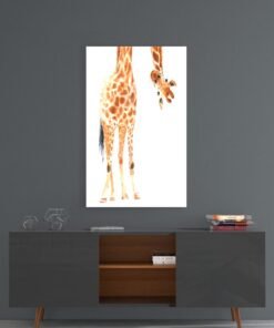 Giraffe Glasschilderij
