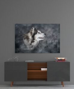 Wolf Glasschilderij