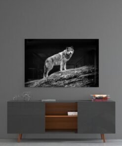 Wolf Glasschilderij