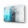 Abstract Blauw Glasschilderij
