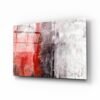 Abstract Rood Glasschilderij