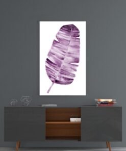 Blad Paars Glasschilderij