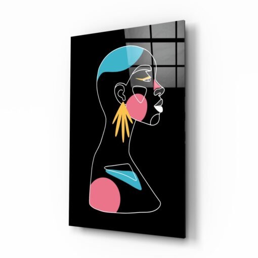 Abstract Vrouw Glasschilderij
