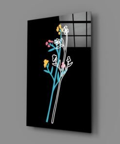 Abstracte Bloem Glasschilderij - Afbeelding 3