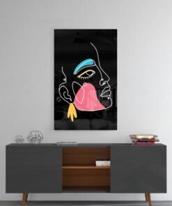 Vrouw Gezicht Glasschilderij