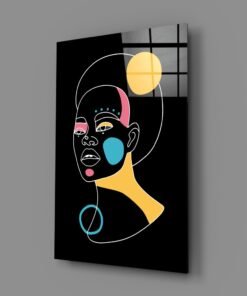 Vrouw Portret Glasschilderij - Afbeelding 3