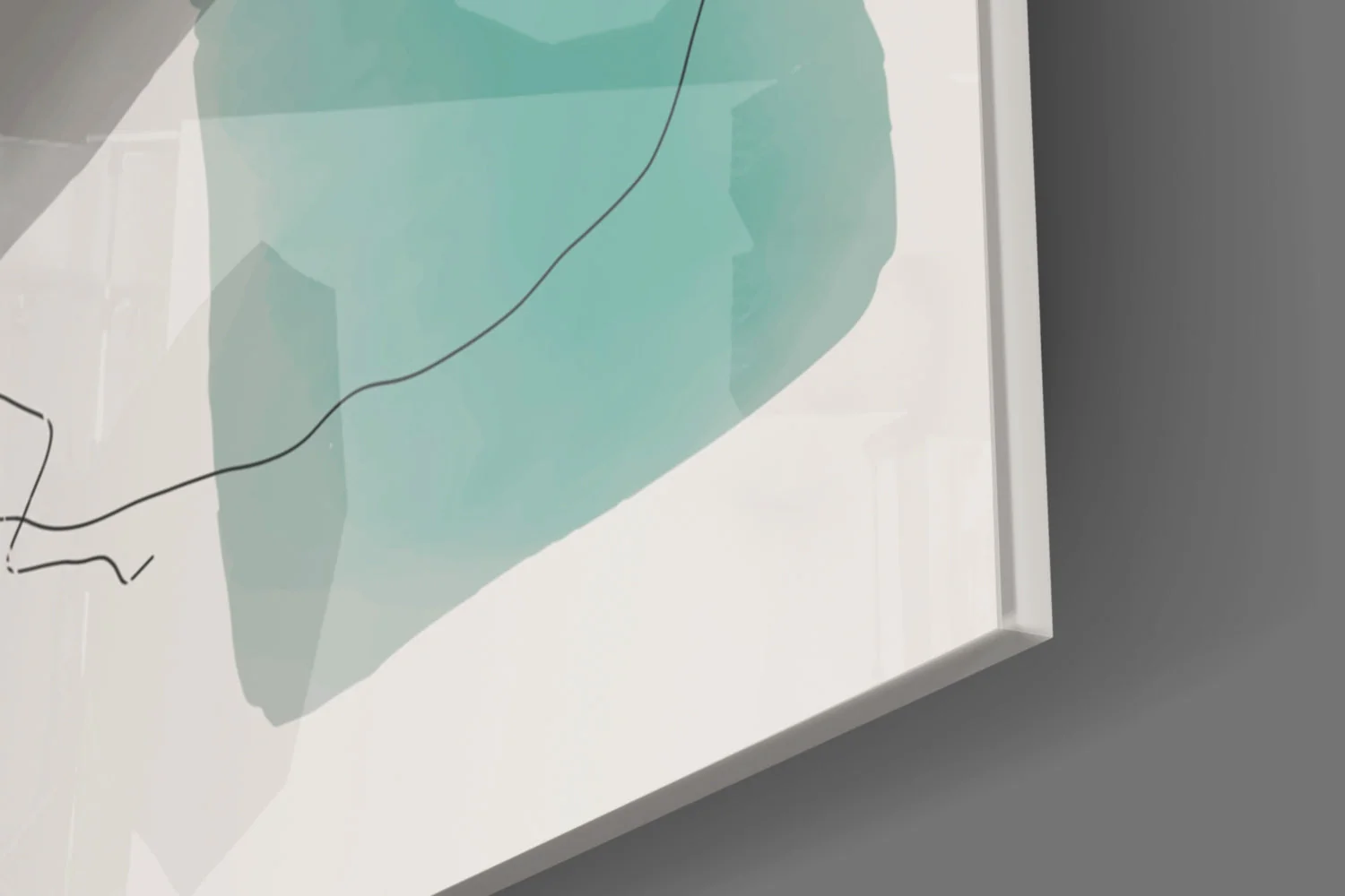 Abstracte Vormen Glasschilderij - Afbeelding 2