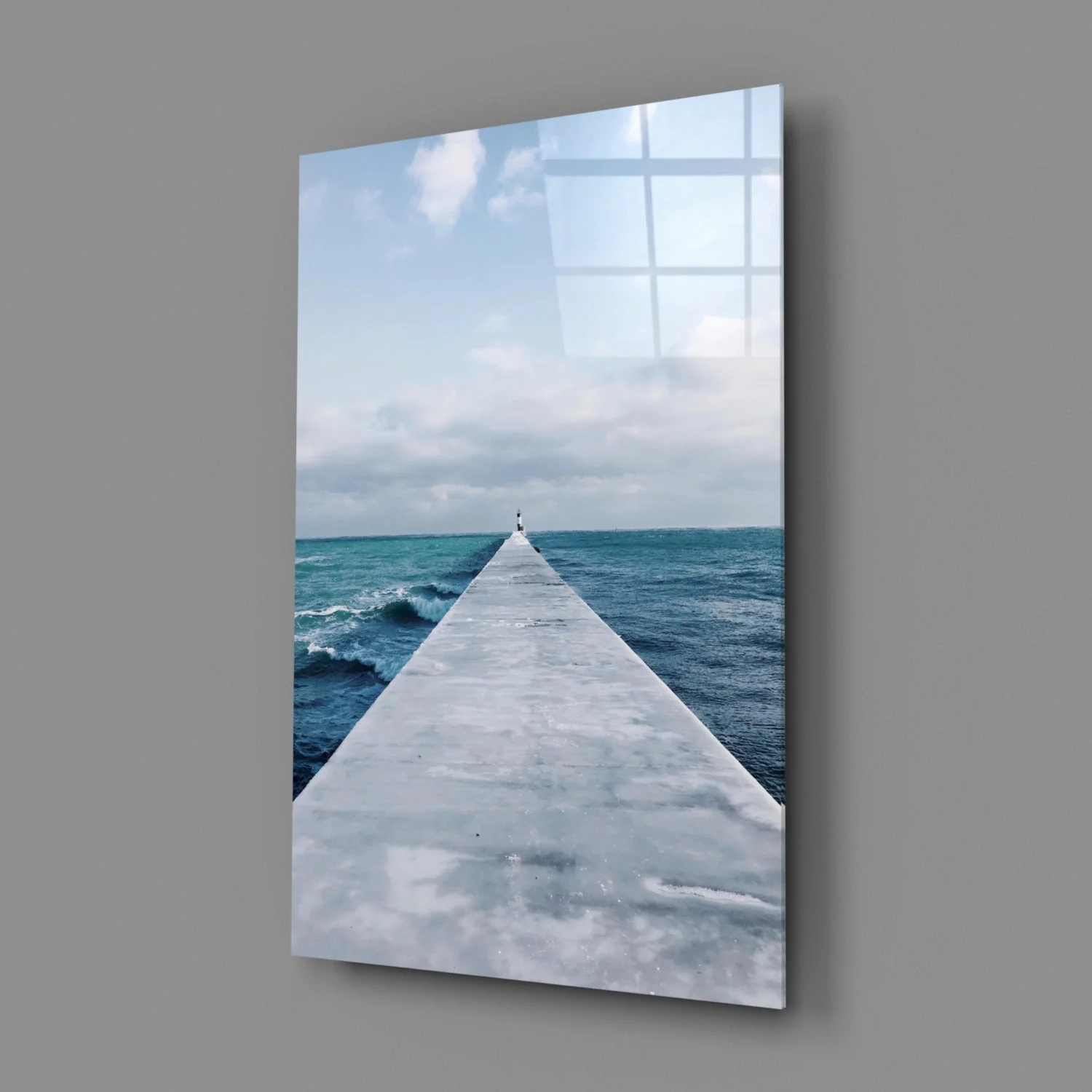 Glasschilderij Betonnen pier - Afbeelding 3