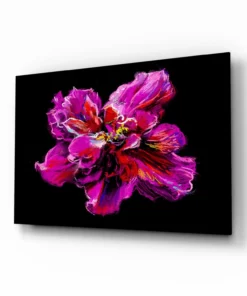 Glasschilderij Bloem Paars