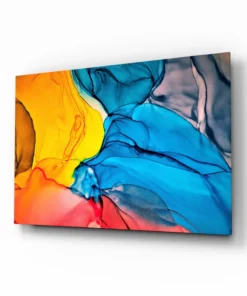 Abstracte Kleuren Glasschilderij
