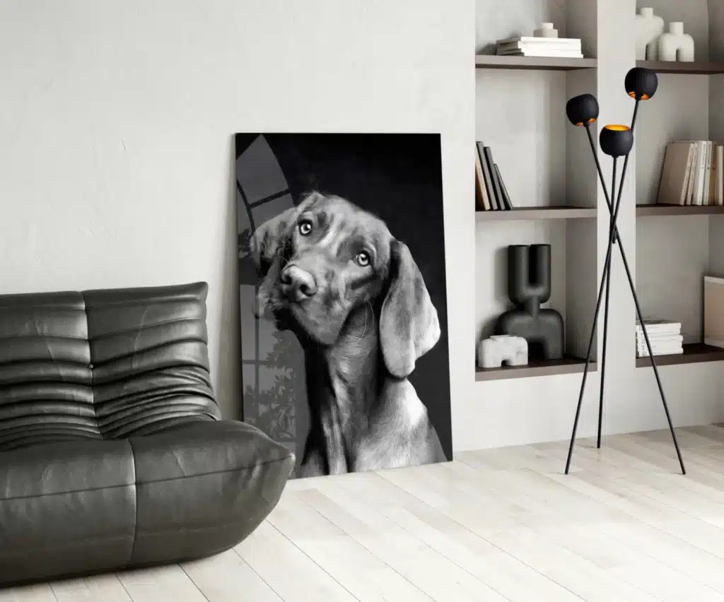 Hond Portret Glasschilderij