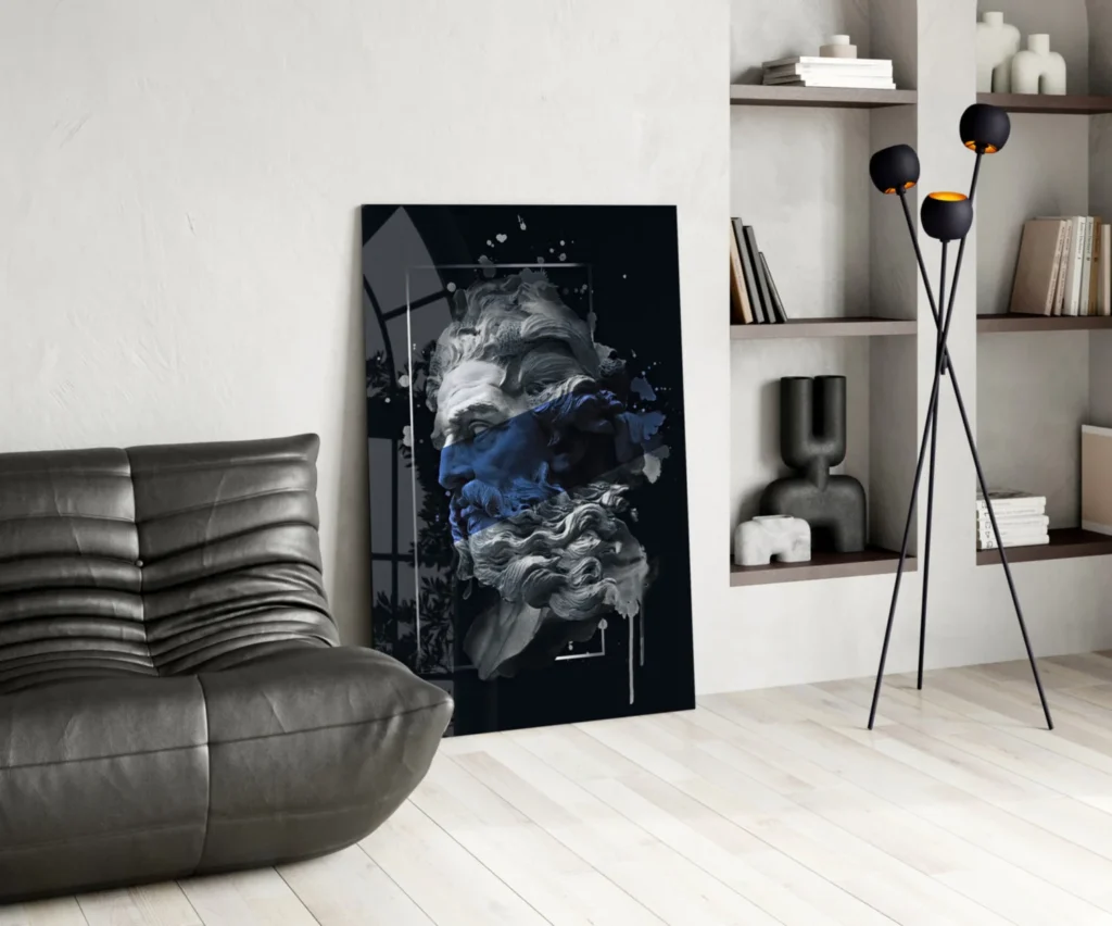 Poseidon Glasschilderij