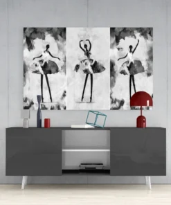 Abstracte Ballerina Glasschilderij - Afbeelding 6