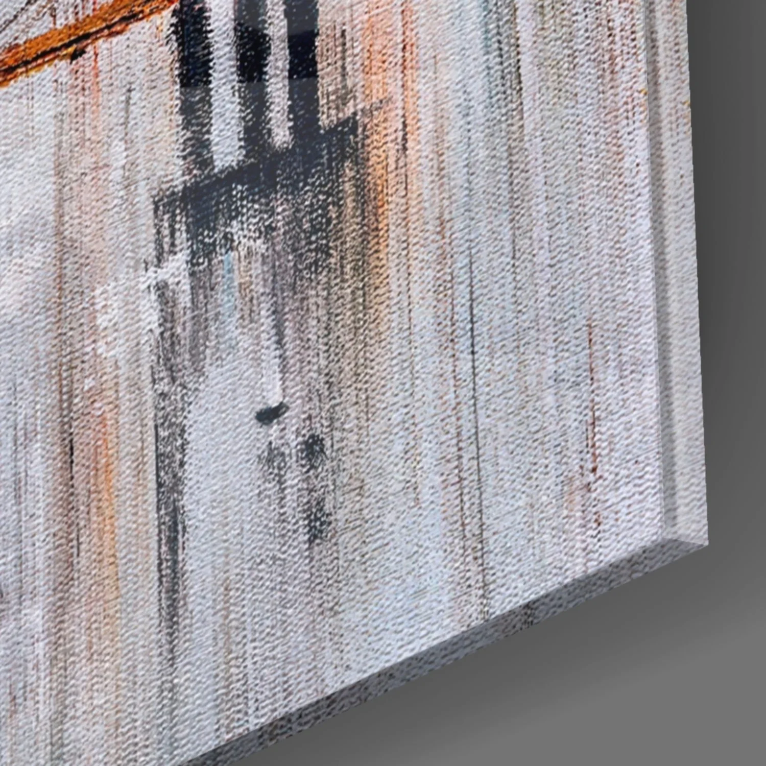 Abstracte Stad Glasschilderij - Afbeelding 2
