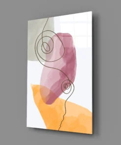 Abstracte Vormen Glasschilderij - Afbeelding 3