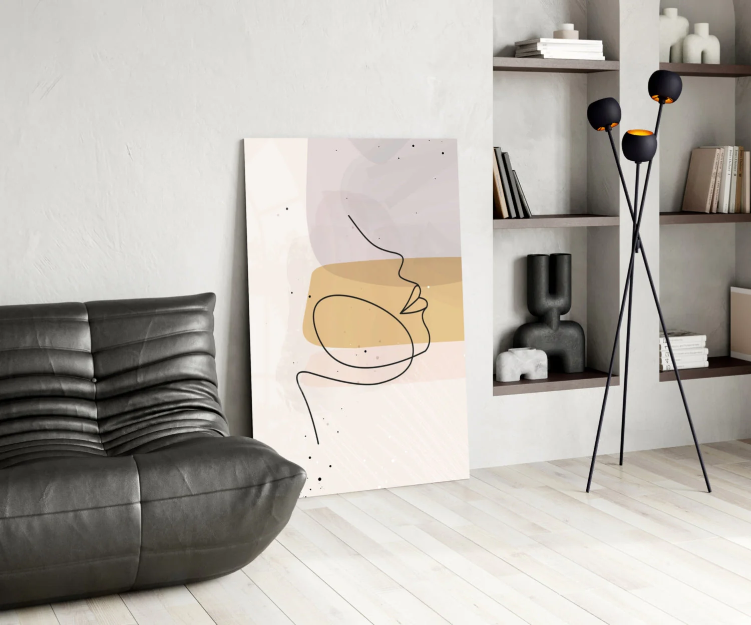 Abstracte Vormen Glasschilderij