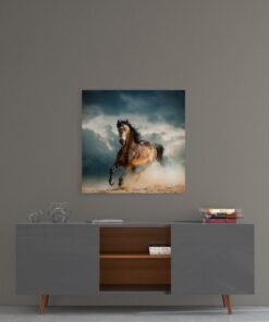 Rennende Paard Glasschilderij - Afbeelding 4