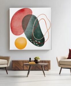 abstract-vormen-vierkant-canvas-schilderij