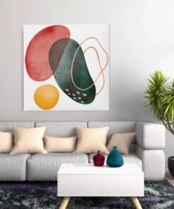 OEFE 1313 abstract vormen vierkant canvas schilderij d