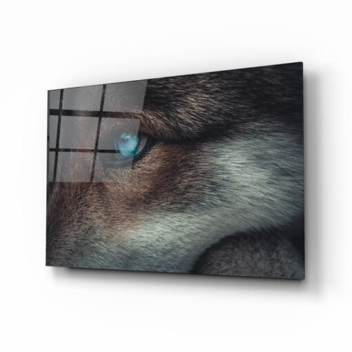 Oog van Wolf Glasschilderij