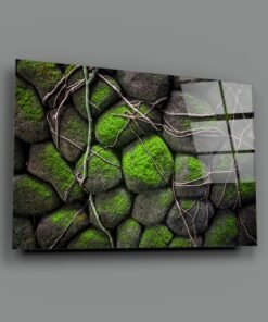 Bemoste Stenen Glasschilderij - Afbeelding 3