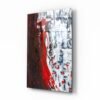 Vrouw met Rood Glasschilderij