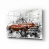 Rode Chevrolet Glasschilderij