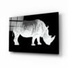 Neushoorn Glasschilderij