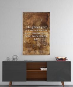 Mandela Quotes Glasschilderij