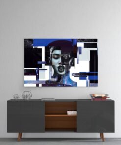 Vrouw Met Effect Glasschilderij