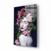 Vrouw Met Bloemen Glasschilderij